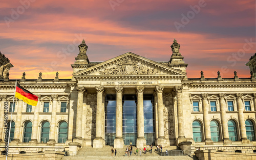 The Reichstag building in Berlin: German parliament 