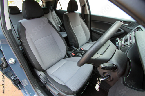 Interior of a sporty hatchback © hanjosan