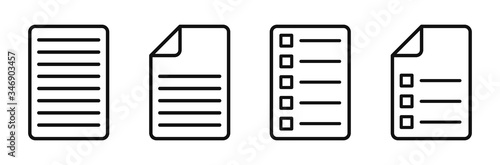 Document Symbol Set. Document vector icons isolated design.Edit document symbol, logo illustration. Flat style icons set.Vecor