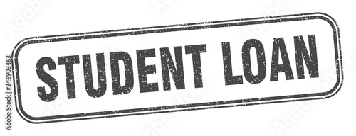 student loan stamp. student loan square grunge sign. label
