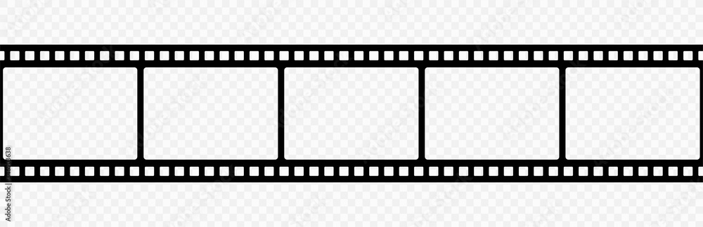Film strip icon.Video tape photo film strip frame vector.Vector illustrarion - obrazy, fototapety, plakaty 