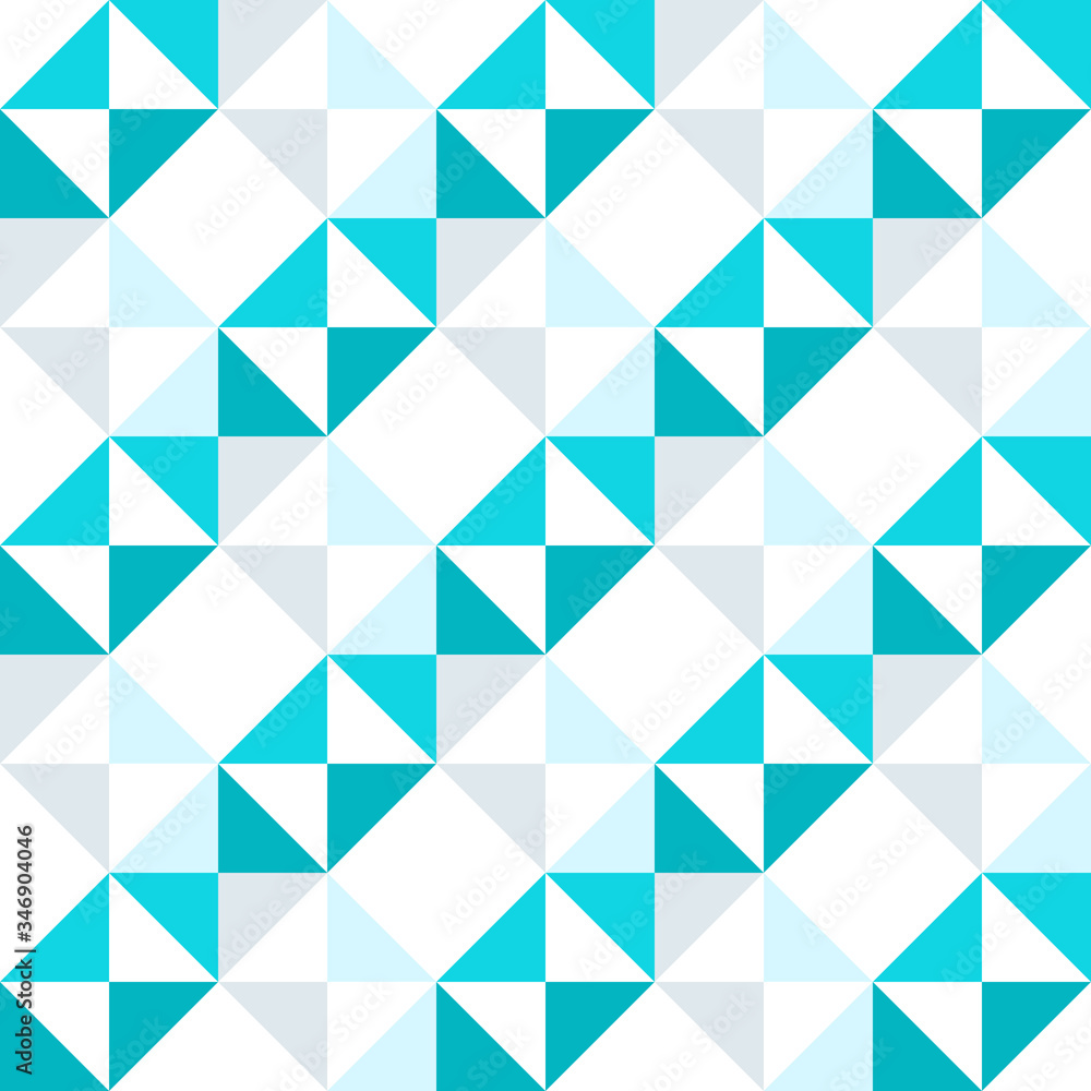 Teal repeat triangle background with abstract geometric seamless textured pattern Teal repeat triangle background with abstract geometric seamless textured pattern