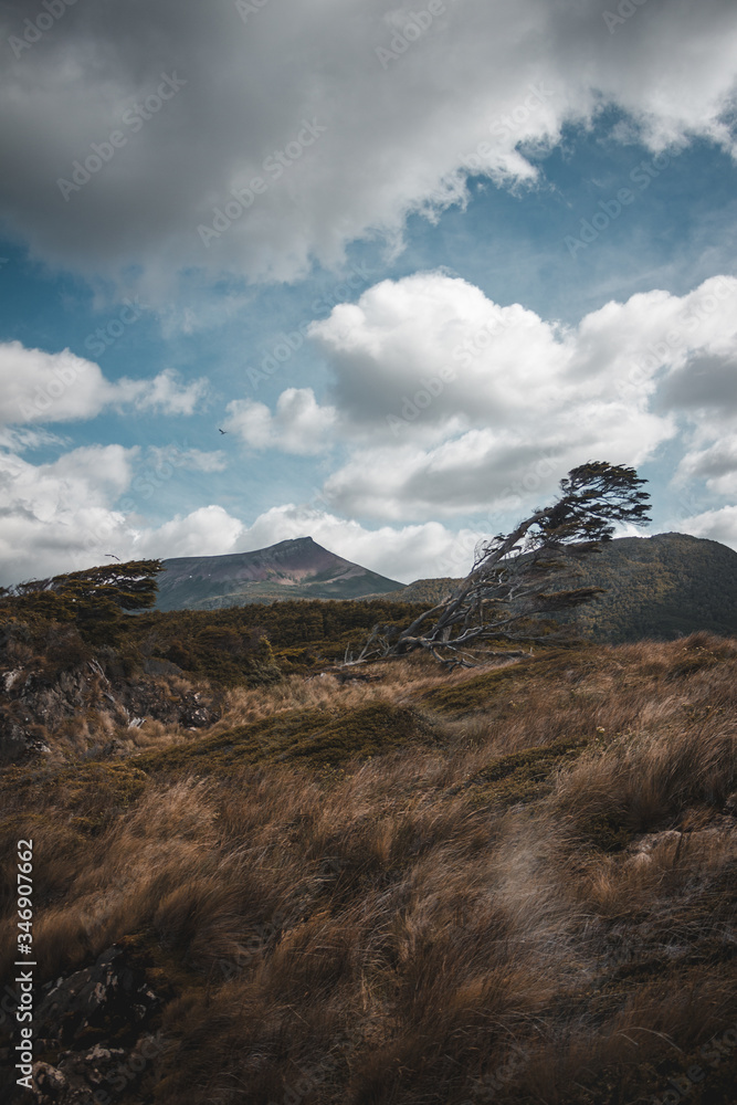 trail mountain landscape with clouds trail mountain landscape with clouds