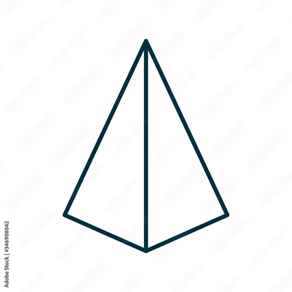 3d pyramid line style icon vector design 3d pyramid line style icon vector design