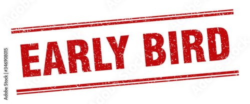 early bird stamp. early bird label. square grunge sign
