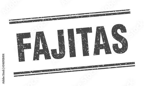 fajitas stamp. fajitas label. square grunge sign