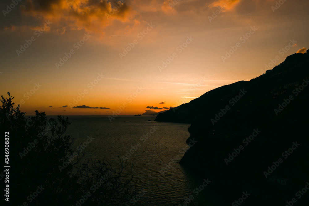 Amalfi Coast Sunset Capri and Li Galli Island in Positano Amalfi Coast Sunset Capri and Li Galli Island in Positano