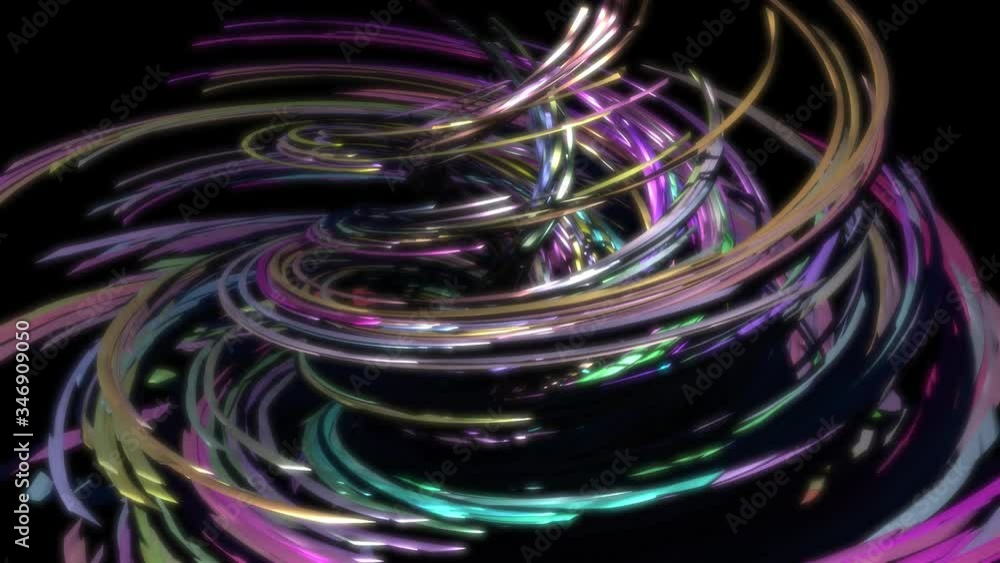 Abstract Geometric Composition of Spinning Colored Spirals. Abstract Geometric Composition of Spinning Colored Spirals.