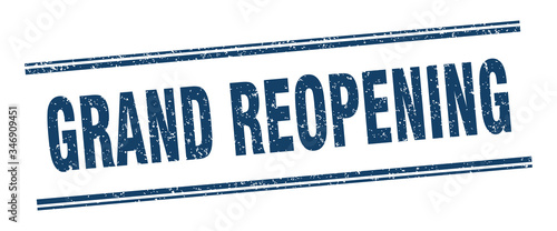 grand reopening stamp. grand reopening label. square grunge sign