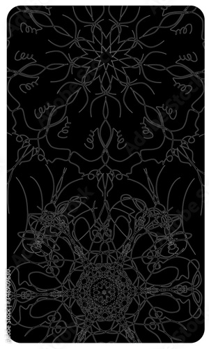 Tarot cards - back design. Occult sun 