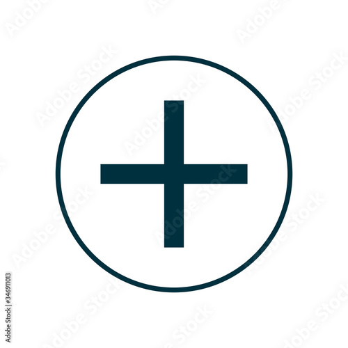 plus line style icon vector design