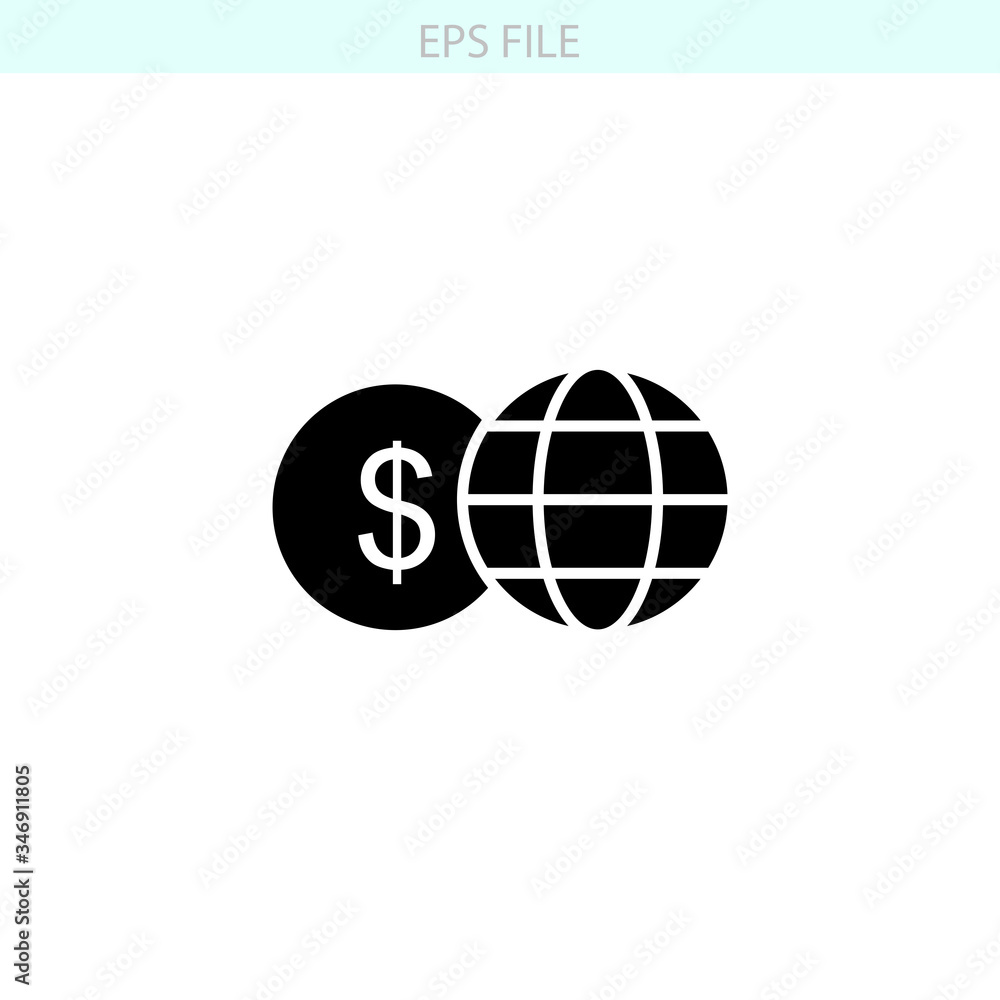 Global transaction icon. EPS vector file Global transaction icon. EPS vector file
