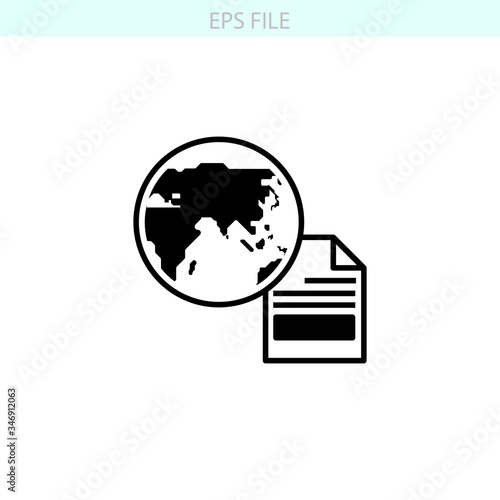 International agreements icon. EPS vector file