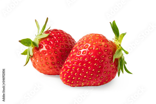 strawberry  isolated include clipping path on white background