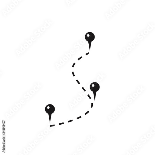 Navigation trajectory transparent icon. Vector.