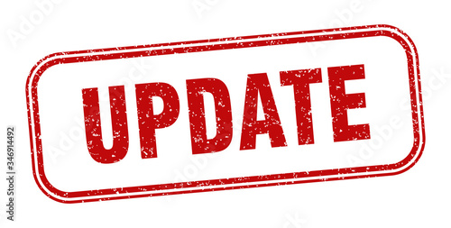 update stamp. update square grunge sign. label