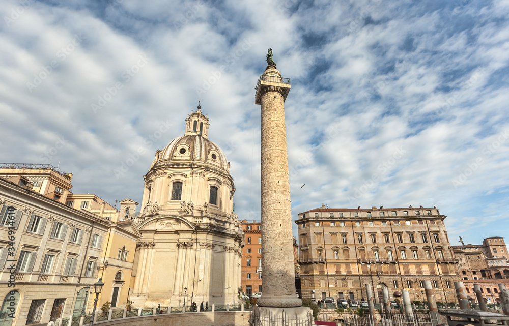 Trajan's  column in Rome, Italy