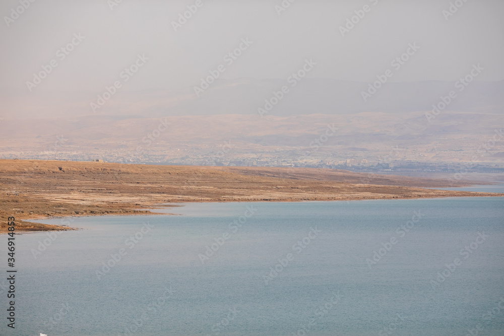 landscape of the Dead Sea, failures of the soil, illustrating an environmental catastrophe on the Dead Sea, Israel landscape of the Dead Sea, failures of the soil, illustrating an environmental catastrophe on the Dead Sea, Israel