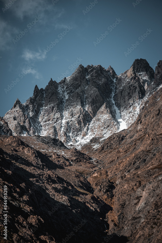 mountain landscape with snow and clouds mountain landscape with snow and clouds