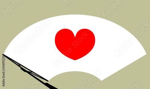 Windscreen wiper that reveals a heart beyond the glass