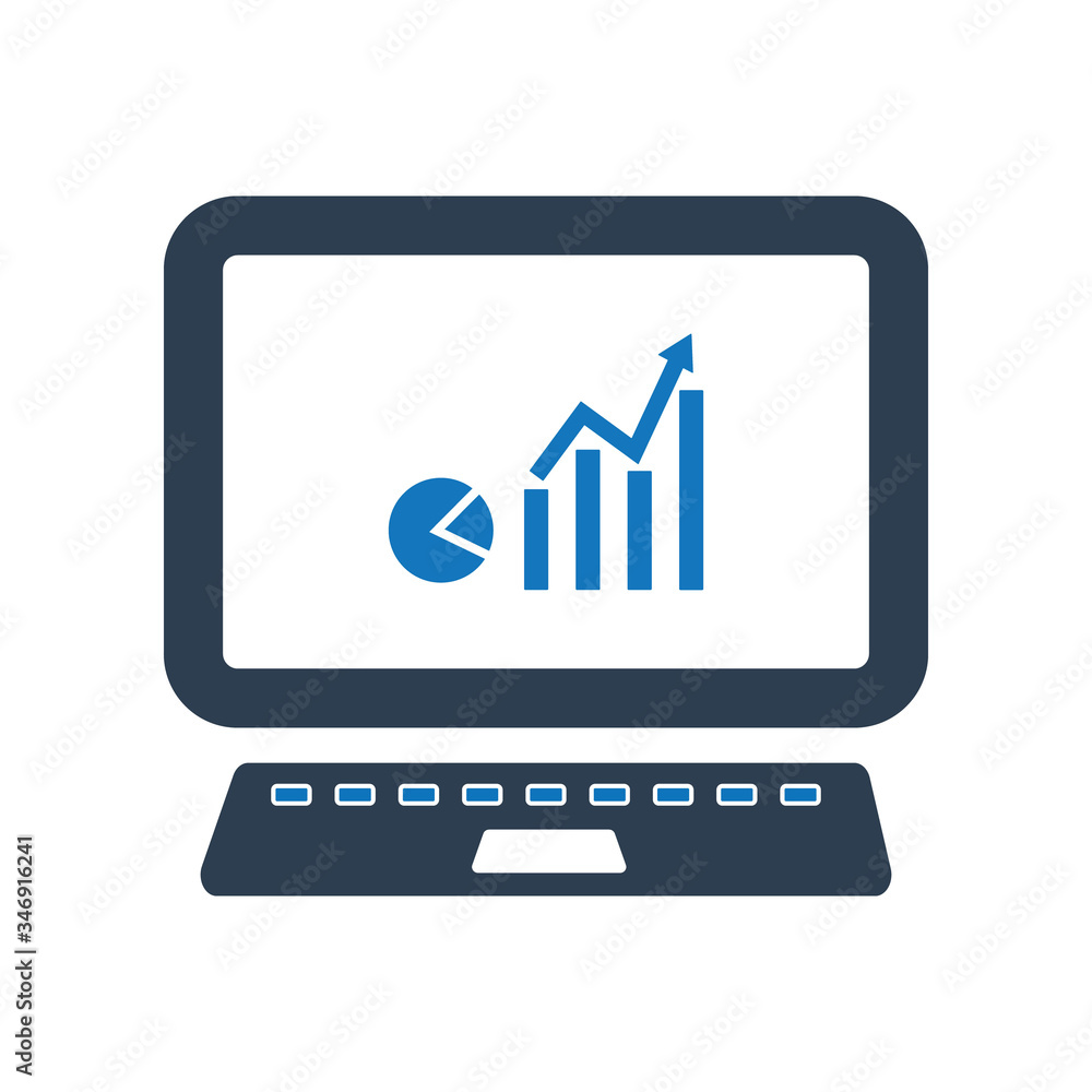 Analytics Monitor icon. Business Statistics icon Analytics Monitor icon. Business Statistics icon