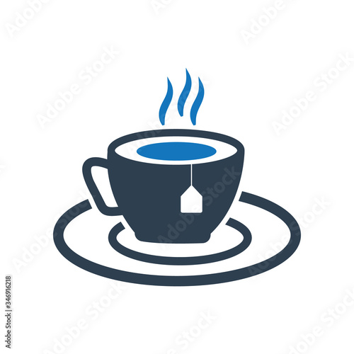Cup with a teabag icon. Coffee icon