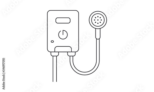 Water heater, interior, warm, heat, household, thermal free vector icon