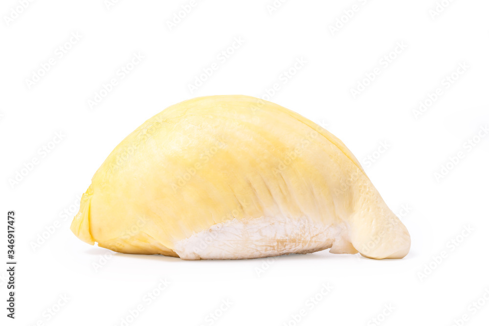 durian king of fruit isolated include clipping path on white background