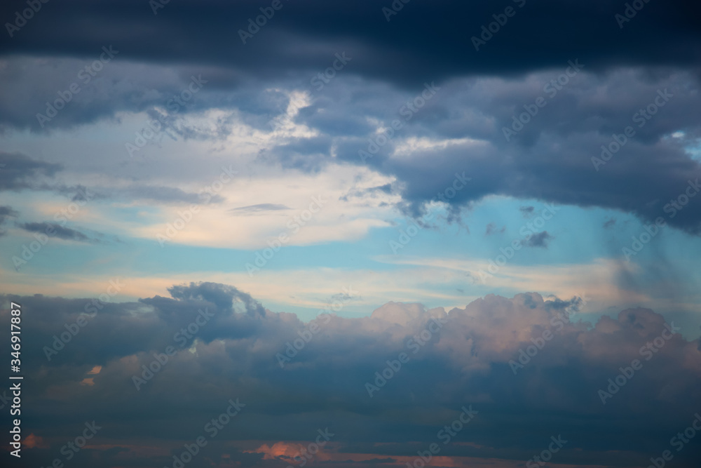 Dramatic sky with clouds after a thunderstorm. Dramatic sky with clouds after a thunderstorm.