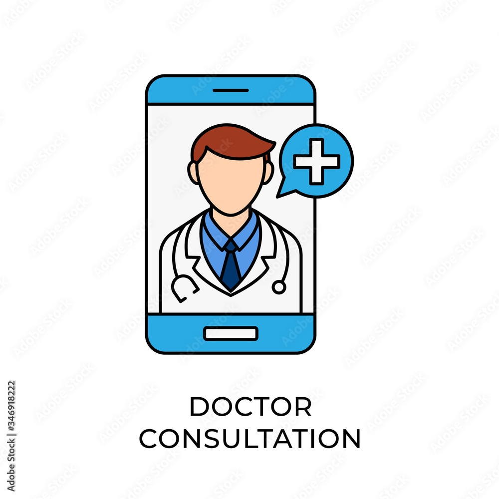 Doctor icon vector illustration. Doctor Consultation icon vector. Doctor icon design isolated on white background. Doctor vector icon flat design for website, logo, sign, symbol, app, UI. Doctor icon vector illustration. Doctor Consultation icon vector. Doctor icon design isolated on white background. Doctor vector icon flat design for website, logo, sign, symbol, app, UI.