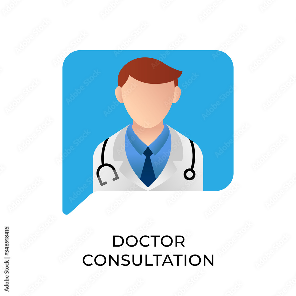 Doctor icon vector illustration. Doctor Consultation icon vector. Doctor icon design isolated on white background. Doctor vector icon flat design for website, logo, sign, symbol, app, UI. Doctor icon vector illustration. Doctor Consultation icon vector. Doctor icon design isolated on white background. Doctor vector icon flat design for website, logo, sign, symbol, app, UI.