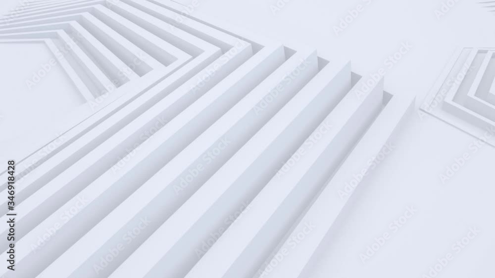 White light background, architectural futuristic construction, 3d motion design, layered paper art, looping animated 4K wallpaper, abstract geometric pattern, hexagon animation, honeycomb shapes White light background, architectural futuristic construction, 3d motion design, layered paper art, looping animated 4K wallpaper, abstract geometric pattern, hexagon animation, honeycomb shapes