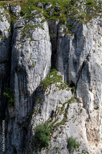 Muro de roca gris