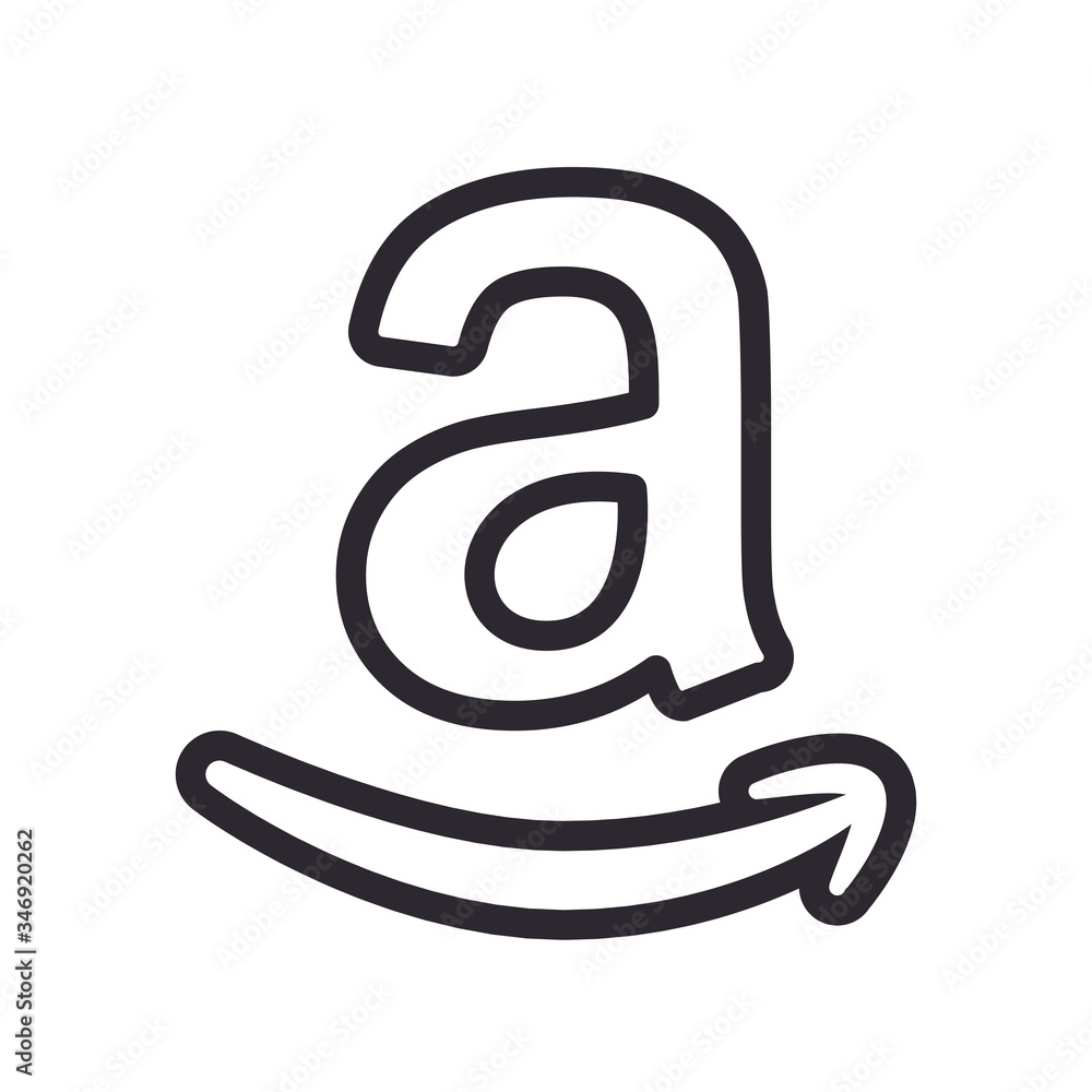 amazon line style icon vector design Stock Vector | Adobe Stock