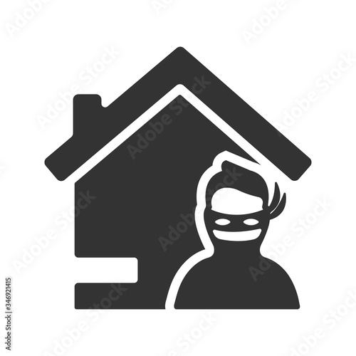 Home thief icon,  Thief symbol