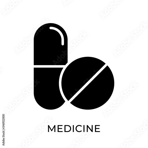 Medicine icon vector illustration. Medicine vector illustration template. Medicine icon design isolated on white background. Medicine vector icon flat design for website, logo, sign, symbol, app, UI.