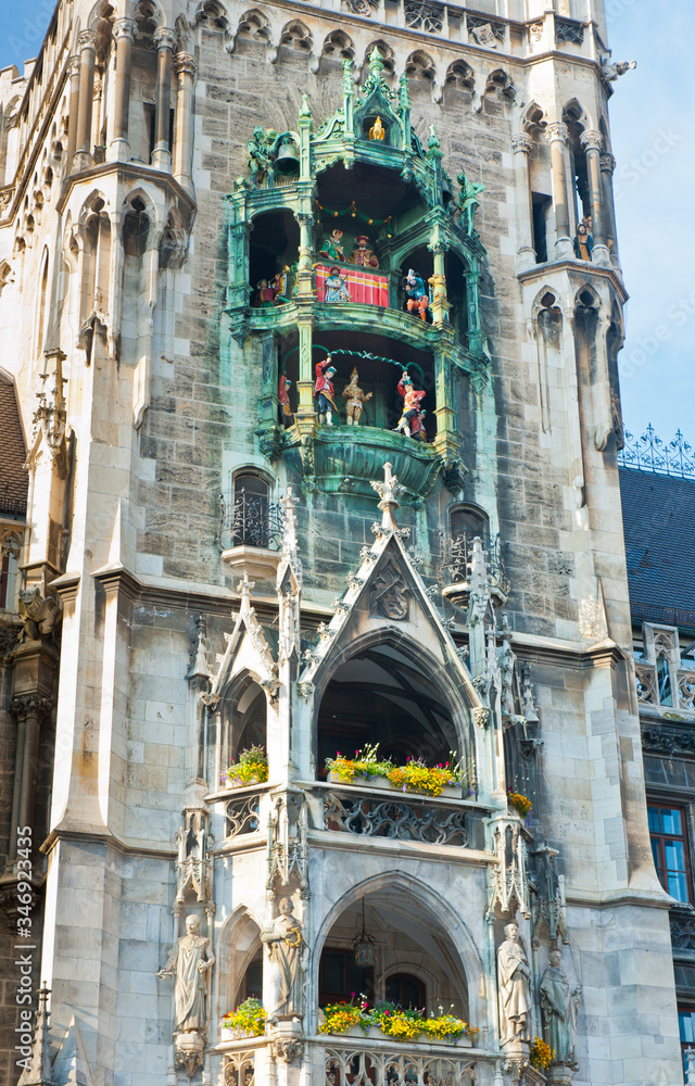 New Town Hall (Neues Rathaus). Clock. Munich. Germany