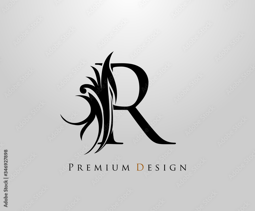 Classic Letter R Heraldic logo. Vintage classic gothic drawn emblem for ...