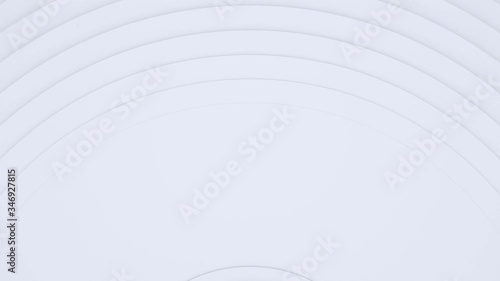 White light background, architectural futuristic construction, 3d motion design, layered paper art, looping animated 4K wallpaper, abstract geometric pattern, circles animation, concentric shapes