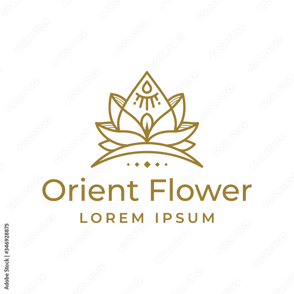 Obraz premium Decorative Orient Flower Logo Template