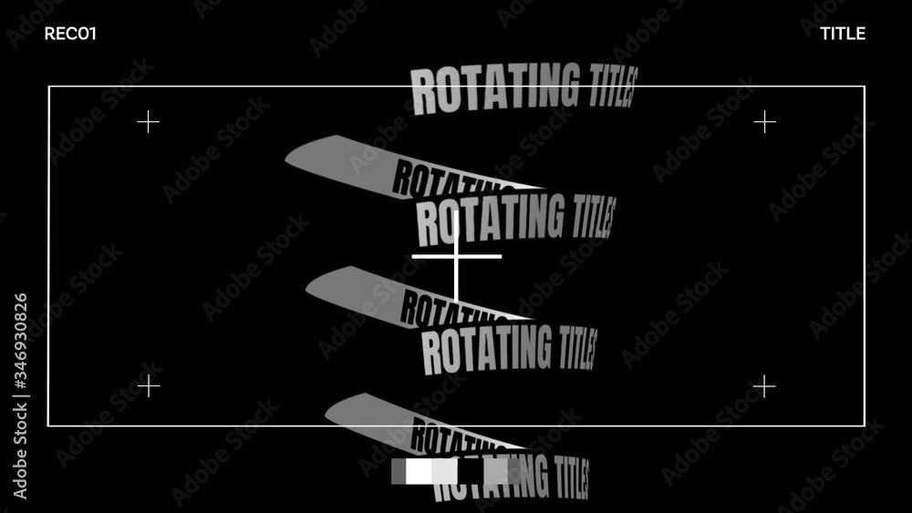 3D Distorted Rotating Titles Stock Template | Adobe Stock