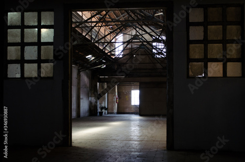 Entrance to the interior of a very old factory