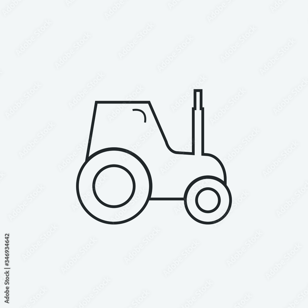 tractor vector icon illustration sign tractor vector icon illustration sign