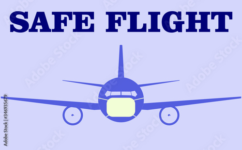 safe flight aviation airline aircraft airbus air jet mask disinfected  travel flying