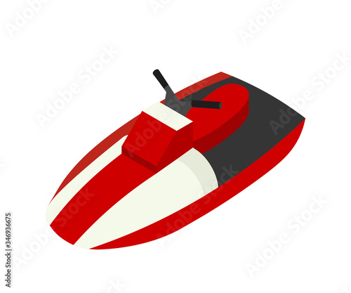 Water scooter vector isometric illustration