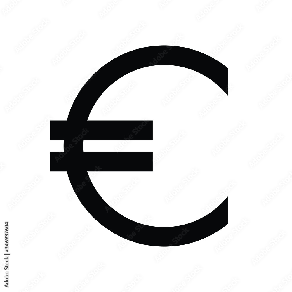 Euro money currency minimal simple black icon symbol Euro money currency minimal simple black icon symbol