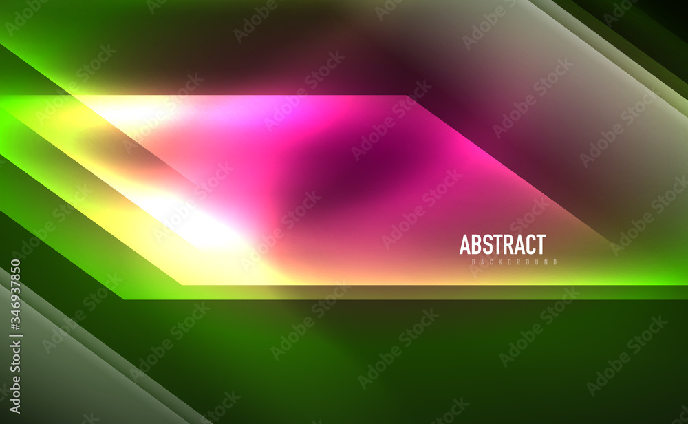 Dynamic neon shiny abstract background. Trendy abstract layout template for business or technology presentation, internet poster or web brochure cover, wallpaper Dynamic neon shiny abstract background. Trendy abstract layout template for business or technology presentation, internet poster or web brochure cover, wallpaper