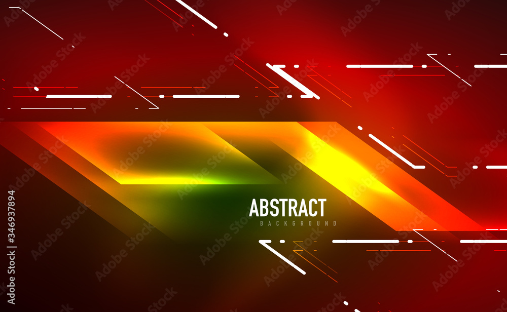 Dynamic neon shiny abstract background. Trendy abstract layout template for business or technology presentation, internet poster or web brochure cover, wallpaper Dynamic neon shiny abstract background. Trendy abstract layout template for business or technology presentation, internet poster or web brochure cover, wallpaper