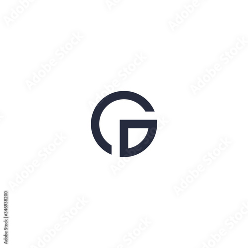 logo letter CD or CG with a simple design