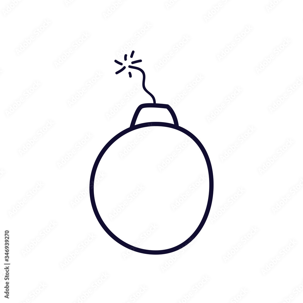 Bomb line style iconvector design Bomb line style iconvector design